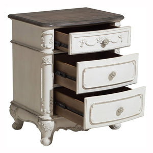 English Elm Antique White Victorian Four Piece Kids Bedroom Collection with Carved Floral Hardware B011S07642