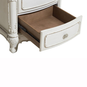 English Elm Antique White Victorian Four Piece Kids Bedroom Collection with Carved Floral Hardware B011S07642