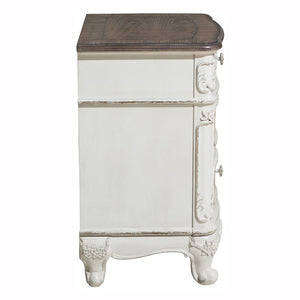 English Elm Antique White Victorian Four Piece Kids Bedroom Collection with Carved Floral Hardware B011S07642