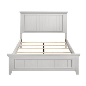 English Elm White Farmhouse Bedroom Set with Shiplap Panel Detailing Eastern King Dresser Mirror B011S07831