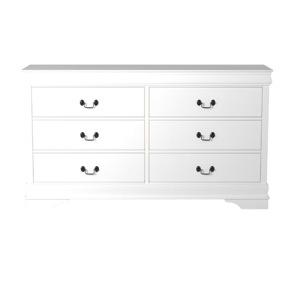English Elm White Three Piece Bedroom Collection with Dresser Nightstand and Curved Mirror Frame White Twin Bed, Dresser, Mirror & 2 Nightstands B011S08018