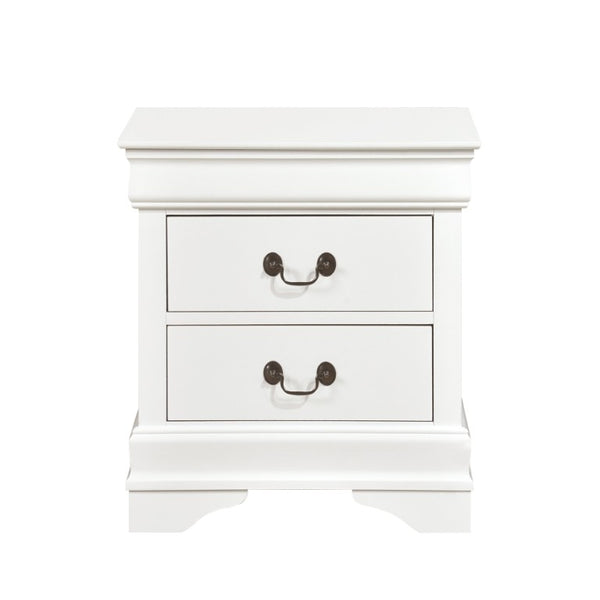 English Elm White Three Piece Bedroom Collection with Dresser Nightstand and Curved Mirror Frame White Twin Bed, Dresser, Mirror & 2 Nightstands B011S08018