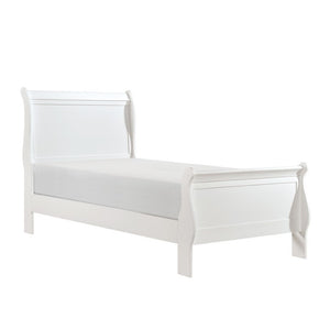 English Elm White Three Piece Bedroom Collection with Dresser Nightstand and Curved Mirror Frame White Twin Bed, Dresser, Mirror & 2 Nightstands B011S08018