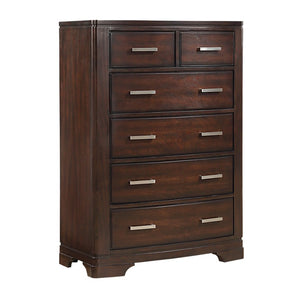 English Elm White Three Piece Bedroom Collection with Dresser Nightstand and Curved Mirror Frame Cherry Twin Bed, Nightstand & Chest B011S08034
