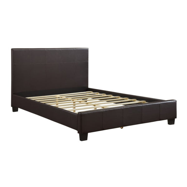 English Elm Brown Faux Leather Full Bedroom Set with Bed Nightstand and Chest in Urban Style B011S08256
