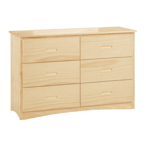 English Elm White Cottage Kids Bedroom Set with Bow Front Dresser Bead Board Nightstand and Mirror Natural 2-Piece B011S08263