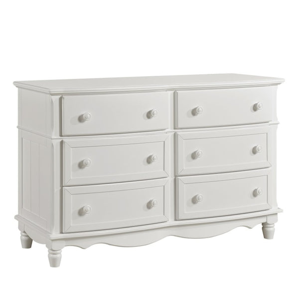 English Elm White Cottage Five Piece Twin Bedroom Set with Beadboard Dresser and Nightstands B011S08302
