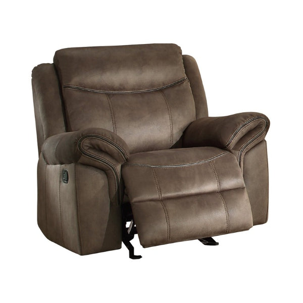 English Elm Brown Microfiber 3 Piece Reclining Sofa Set with Charging Ports and Cup Holders B011S08792