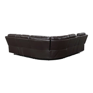 English Elm Luxurious Diamond Quilted Faux Leather Sectional with LED Lighting and Bluetooth Speakers B011S08795