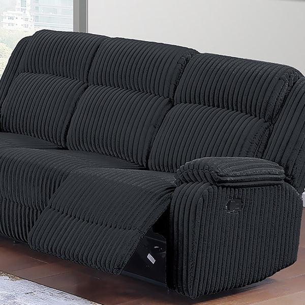 English Elm Sofa Loveseat Recliner Three Piece Corduroy Set Manual Motion Living Room Seating 3pc Sofa Set B011S08796
