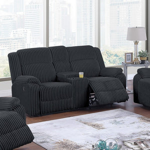English Elm Sofa Loveseat Recliner Three Piece Corduroy Set Manual Motion Living Room Seating 3pc Sofa Set B011S08796