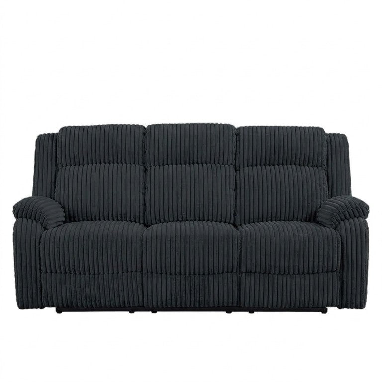 English Elm Sofa Loveseat Recliner Three Piece Corduroy Set Manual Motion Living Room Seating 3pc Sofa Set B011S08796
