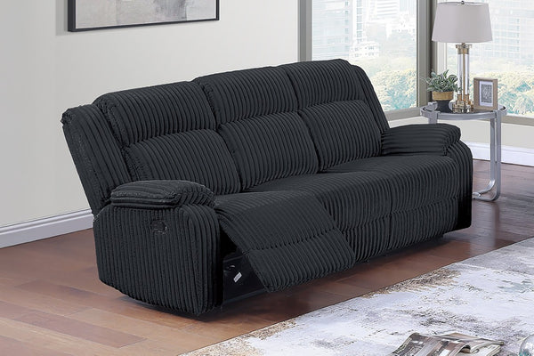 English Elm Sofa Loveseat Recliner Three Piece Corduroy Set Manual Motion Living Room Seating 3pc Sofa Set B011S08796