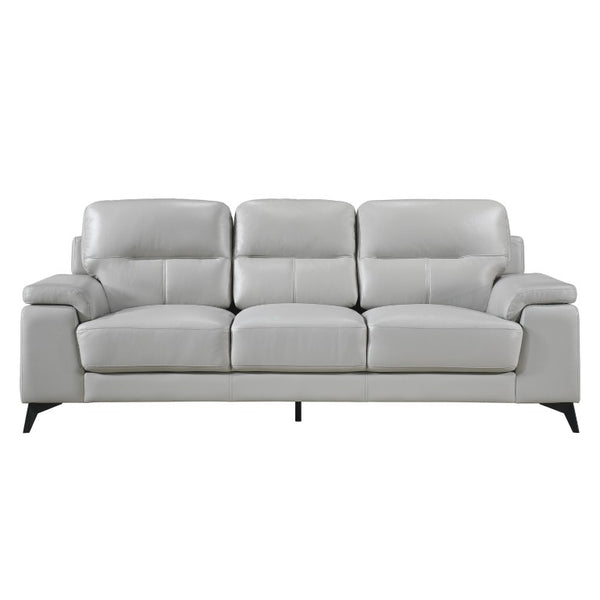 English Elm Luxurious Top Grain Leather Sofa and Loveseat Set with Pillow Arms for Living Room B011S08801