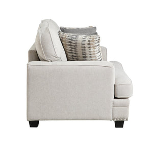 English Elm Transitional 3 Piece Chenille Living Room Sofa Set with Nailhead Trim and Pocket Coils 3pc Set B011S08804