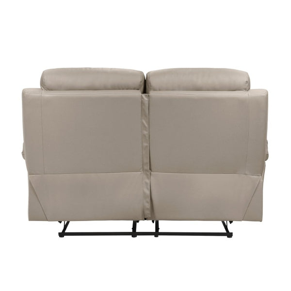 English Elm Reclining 3 Piece Top Grain Leather Sofa Set with Pocket Coil Cushions Modern Living Room Greige, Warm Taupe Plywood B011S09398