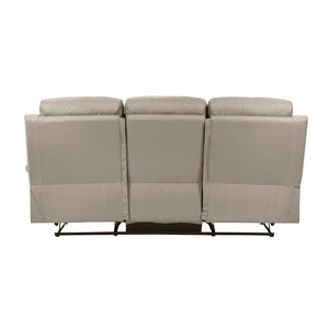 English Elm Reclining 3 Piece Top Grain Leather Sofa Set with Pocket Coil Cushions Modern Living Room Greige, Warm Taupe Plywood B011S09398