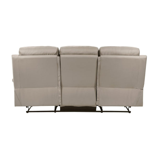 English Elm Reclining 3 Piece Top Grain Leather Sofa Set with Pocket Coil Cushions Modern Living Room Greige, Warm Taupe Plywood B011S09398