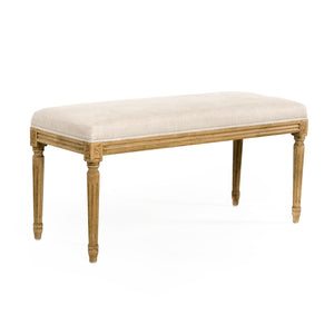 Lille Bench Natural Oak, Natural Linen B014 E255 A003 Zentique