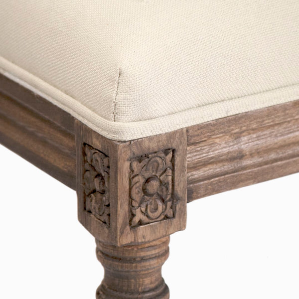 Lille Bench Traditional Oak / Off-White Cotton B014 E106 C020 Zentique