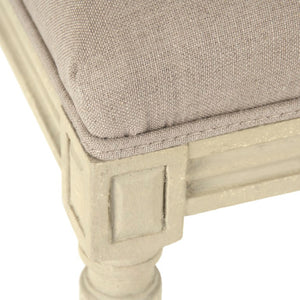 Zentique Lille Birch Bench with Linen Cushion — Scandinavian Minimalist Seating, Compact Entryway & Bedroom Accent B014 309 A003 w/o Nailhead