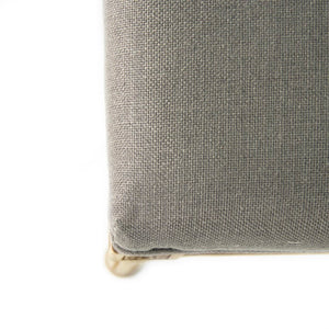 Zentique Lille Bench with Solid Oak Frame and Linen Upholstery — Scandinavian Minimalist Seating for Entryway Natural Oak, Grey Linen B014 E255 A048