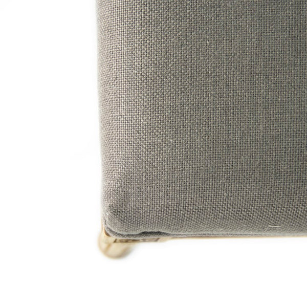 Zentique Lille Bench with Solid Oak Frame and Linen Upholstery — Scandinavian Minimalist Seating for Entryway Natural Oak, Grey Linen B014 E255 A048