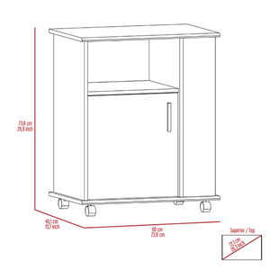 English Elm 2 Piece Kitchen Island and Microwave Pantry Cabinet Set in Engineered Wood B0200S00211