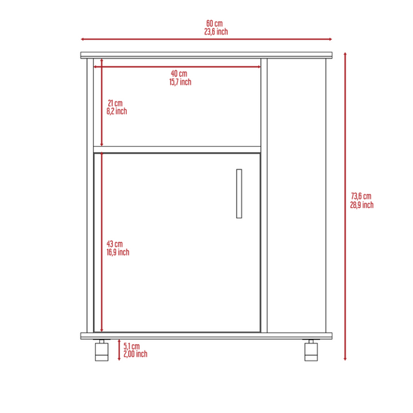 English Elm 2 Piece Kitchen Island and Microwave Pantry Cabinet Set in Two Tone Engineered Wood B0200S00211