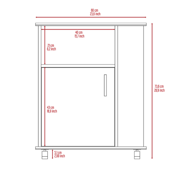 English Elm 2 Piece Kitchen Island and Microwave Pantry Cabinet Set in Engineered Wood B0200S00211