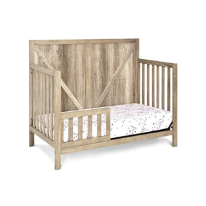 English Elm Barnside Convertible Crib with Distressed Finish Grows From Nursery to Full Bed B02257230