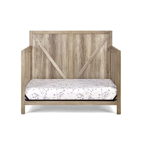 English Elm Barnside Convertible Crib with Distressed Finish Grows From Nursery to Full Bed B02257230