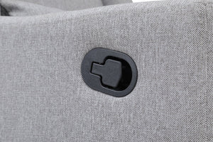 English Elm Pronto Wingback Swivel Glider Recliner Upholstered in Soft Gray Fabric for Any Room B02257237