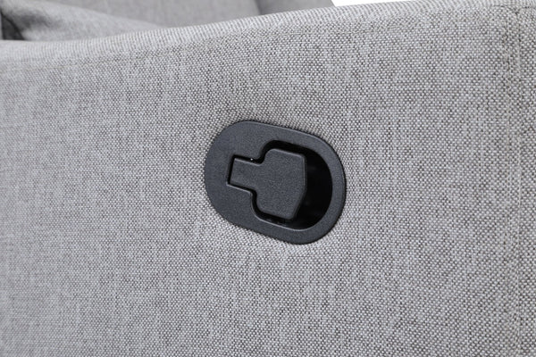 English Elm Pronto Wingback Swivel Glider Recliner Upholstered in Soft Gray Fabric for Any Room B02257237