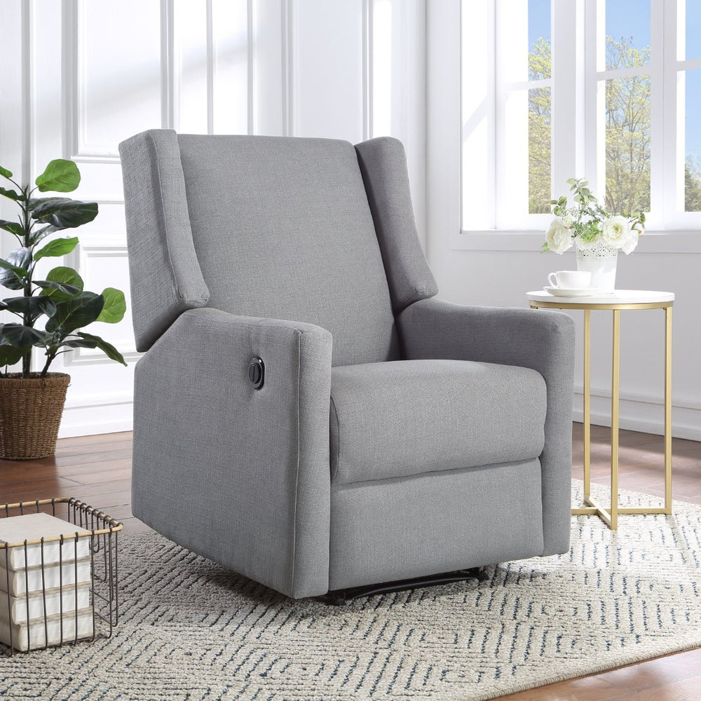 English Elm Pronto Wingback Power Recliner Neutral Upholstered Lounge Chair for Living Rooms B02257239