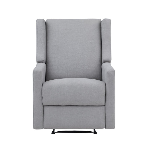 English Elm Pronto Wingback Power Recliner Neutral Upholstered Lounge Chair for Living Rooms B02257239