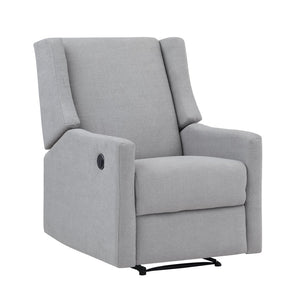 English Elm Pronto Wingback Power Recliner Neutral Upholstered Lounge Chair for Living Rooms B02257239