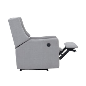 English Elm Pronto Wingback Power Recliner Neutral Upholstered Lounge Chair for Living Rooms B02257239