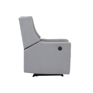 English Elm Pronto Wingback Power Recliner Neutral Upholstered Lounge Chair for Living Rooms B02257239