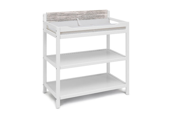 English Elm Hayes Nursery Changing Table Two-tone White Natural Wood Finish Compact Standing Height B02263743