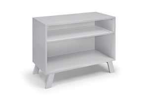 English Elm Livia Convertible Changing Table with Open Shelf Base in a Modern Gray Finish B02263763