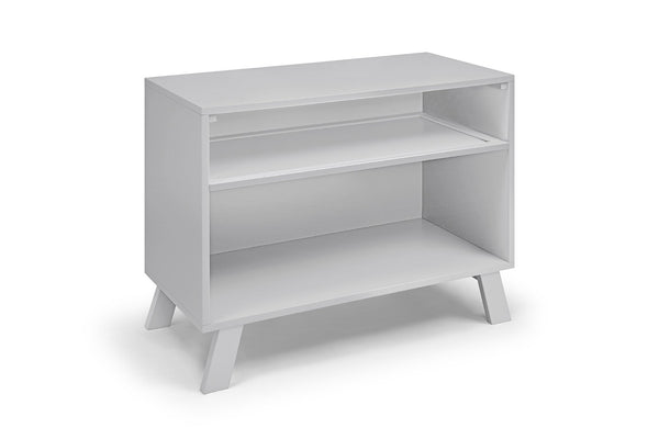 English Elm Livia Convertible Changing Table with Open Shelf Base in a Modern Gray Finish B02263763