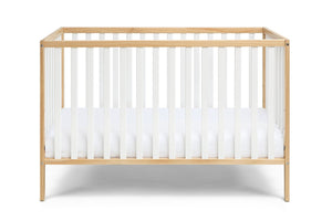 English Elm Deux Remi Convertible Wood Nursery Crib Modern Two-tone Toddler Bed Transition Natural/White B02263768