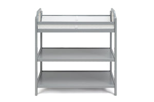 English Elm Brees Convertible Nursery Changing Table with Open Shelves and Full Safety Rails Grey B022P204827