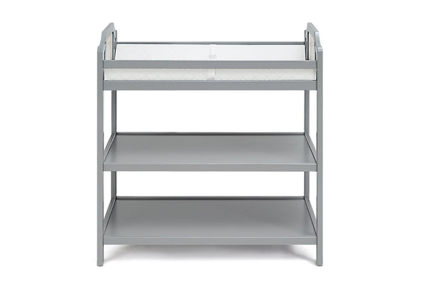 English Elm Brees Convertible Nursery Changing Table with Open Shelves and Full Safety Rails Grey B022P204827