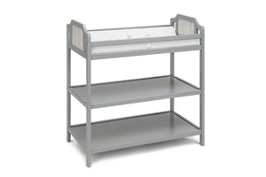 English Elm Brees Convertible Nursery Changing Table with Open Shelves and Full Safety Rails Grey B022P204827