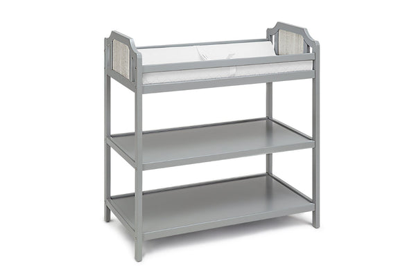 English Elm Brees Convertible Nursery Changing Table with Open Shelves and Full Safety Rails Grey B022P204827