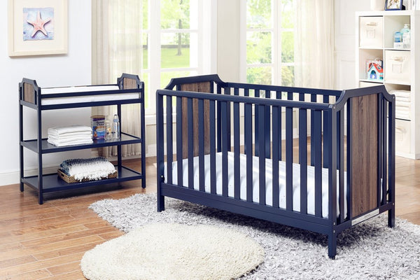 English Elm Brees Convertible Nursery Changing Table with Open Shelves and Full Safety Rails B022P204828