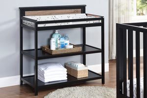 English Elm Connelly Nursery Changing Table Two-Tone Walnut Open Shelf Convertible Storage Unit B022P204830