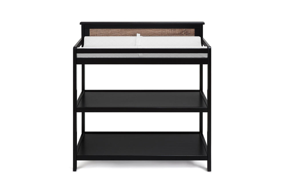 English Elm Connelly Nursery Changing Table Two-Tone Walnut Open Shelf Convertible Storage Unit B022P204830